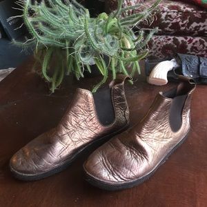 Marsell gold leather chelsea boot